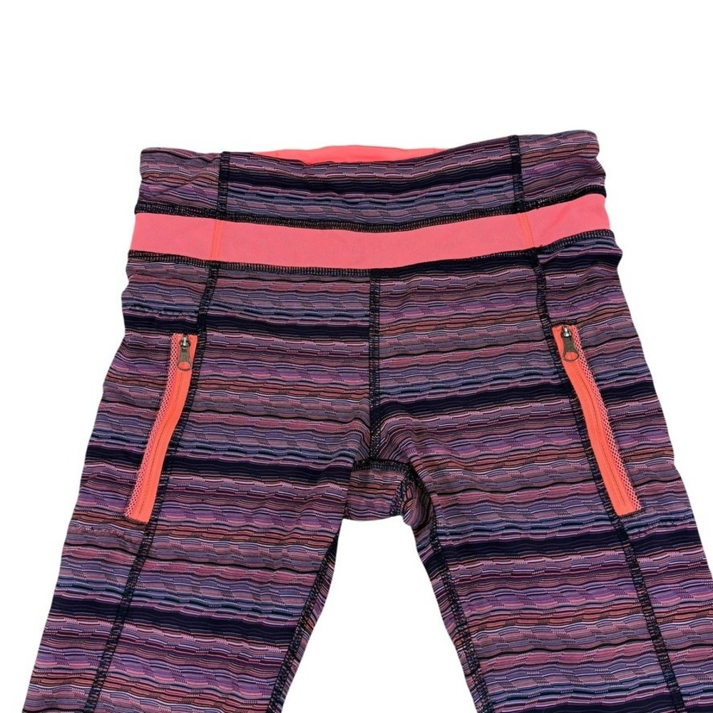 Lululemon Speed Tight IV Striped Pink Full-Length Leggings Women's‎ Size 4 - Picture 5 of 10